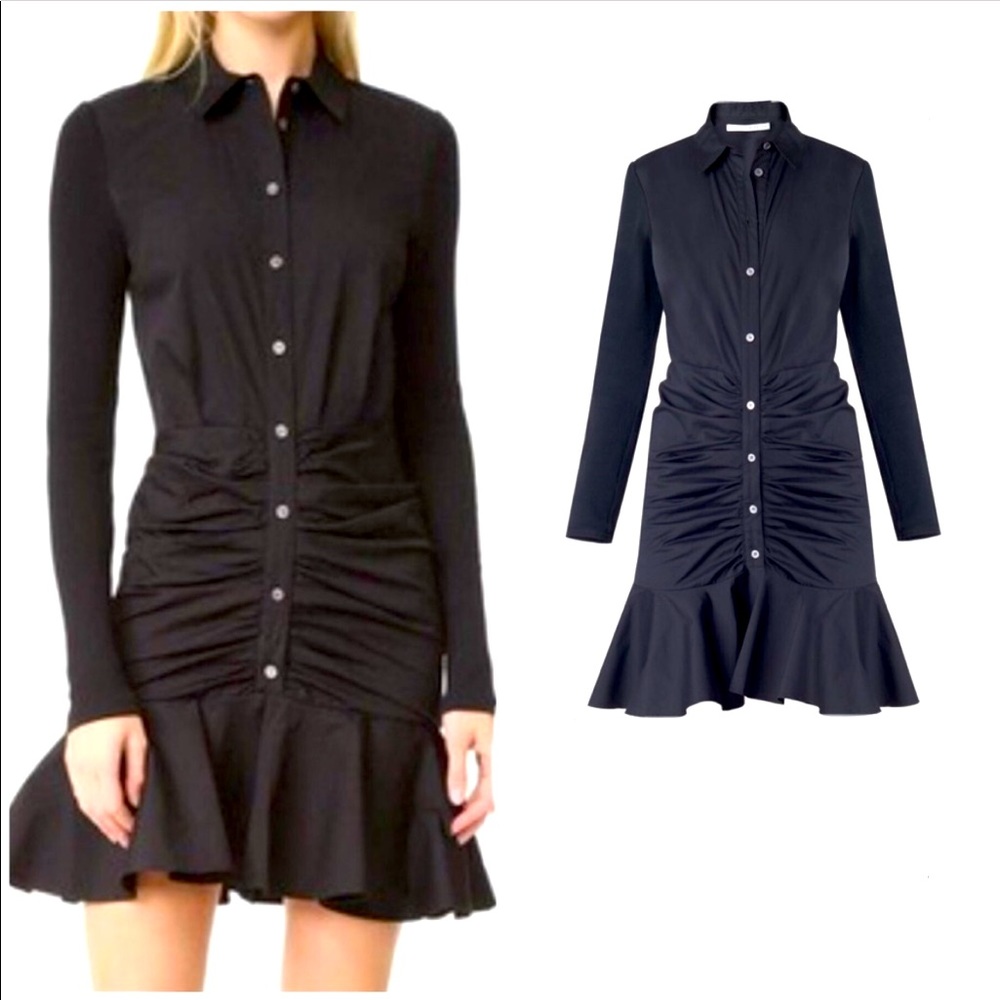 Veronica Beard long sleeve ruched dress